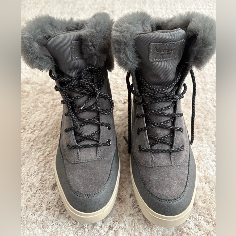 Koolaburra Women's Charcoal Fur-Lined Boots